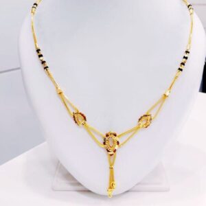 Gold Modern Mangalsutra Design With Weight And Price