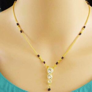 Women Gold Modern Mangalsutra Design