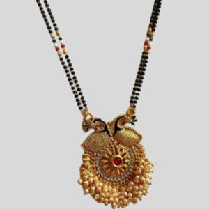 Simple Heavy Mangalsutra Design Gold